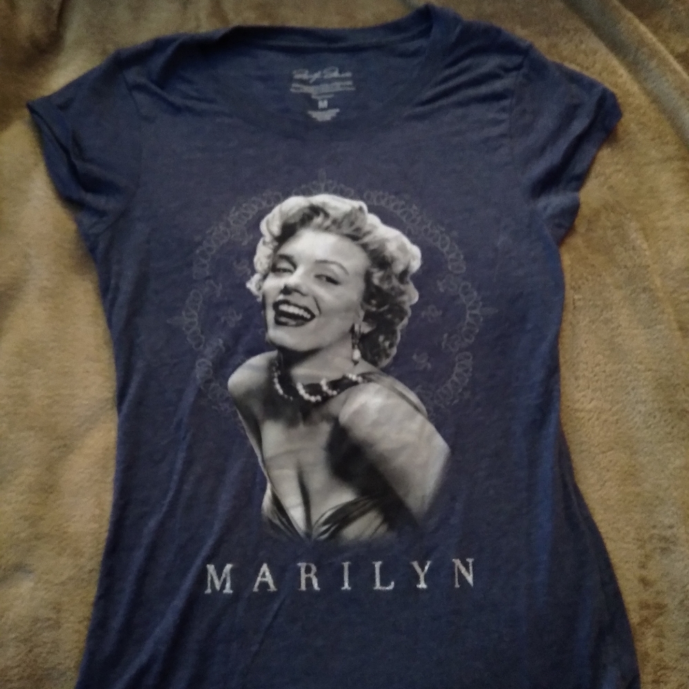 Marilyn Monroe, T-Shirt, Greyish Blue, Size M
